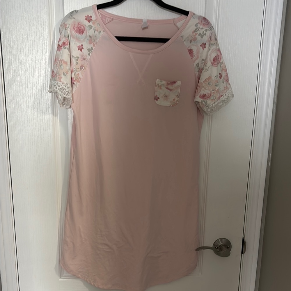 Flora Pink Floral Nightgown